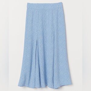 H&M Blue Floral Skirt
